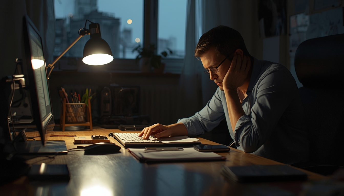 Crizelonyxeu desk fatigue reflection